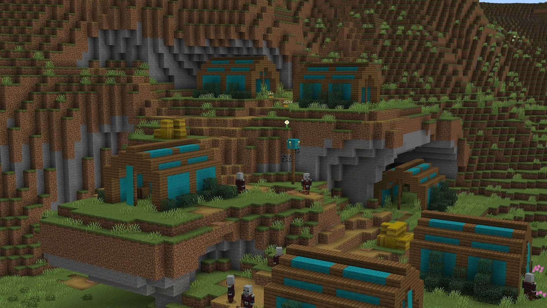 The Restructured update to the Better on Bedrock add-on will bring an overhaul to pillager camps (Image via Poggy.org)